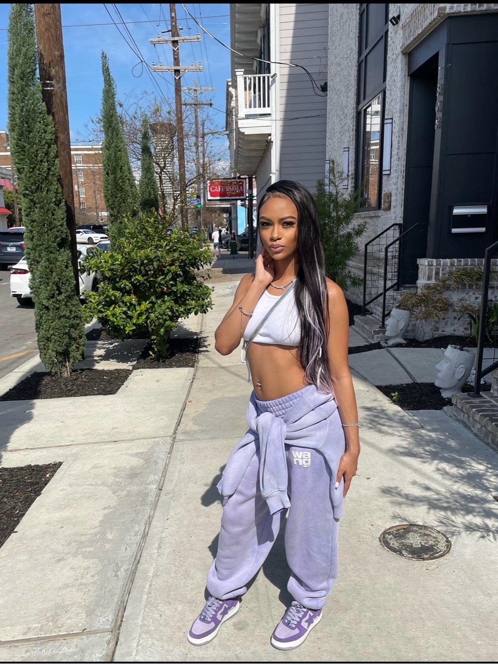 Alexander Wang Lilac sweatsuit both top and bottom